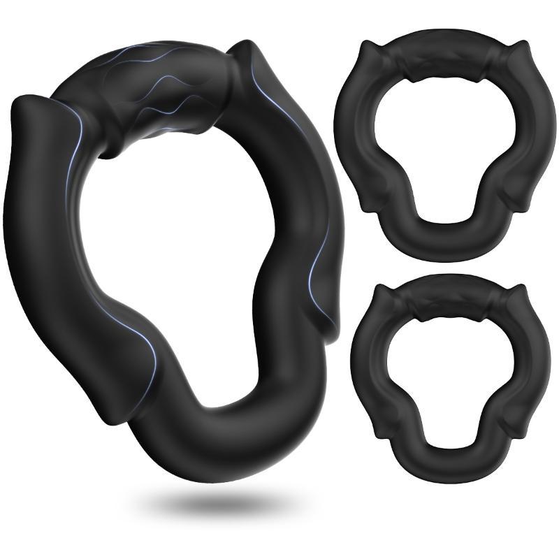 Couple Ring Set - Set di 3 anelli per pene