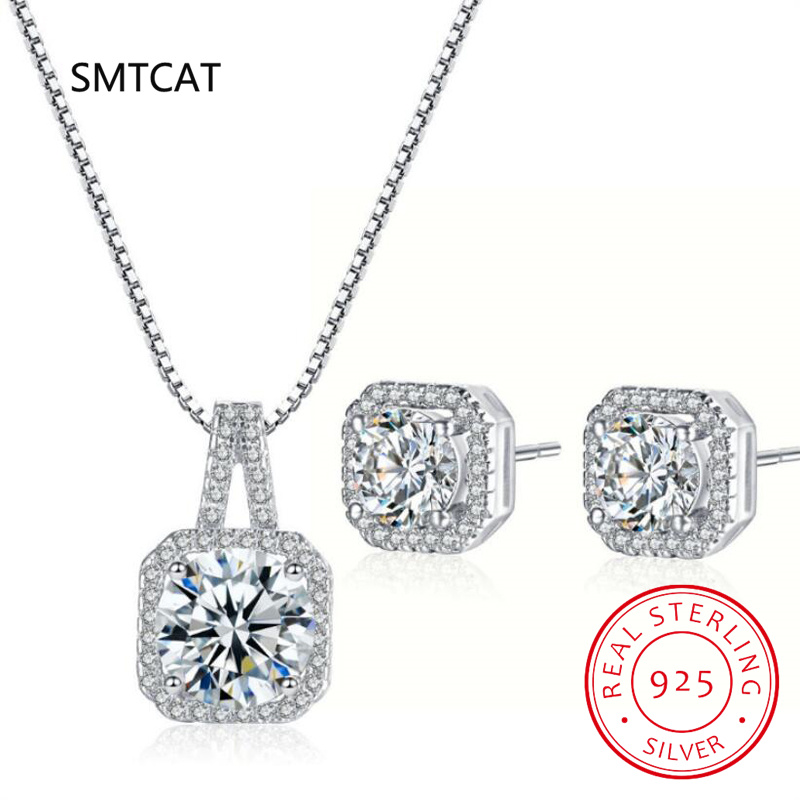 Diamond Stud Earrings - Set di gioielli con diamanti Moissanite