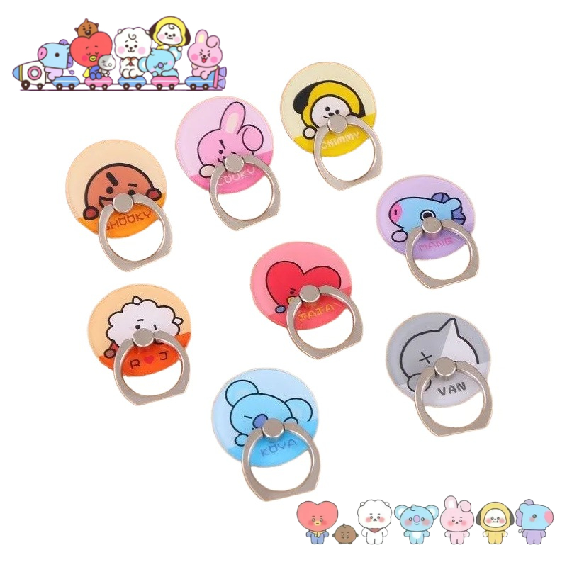 Couple Ring Set - Supporto per telefono BT21 con adesivo