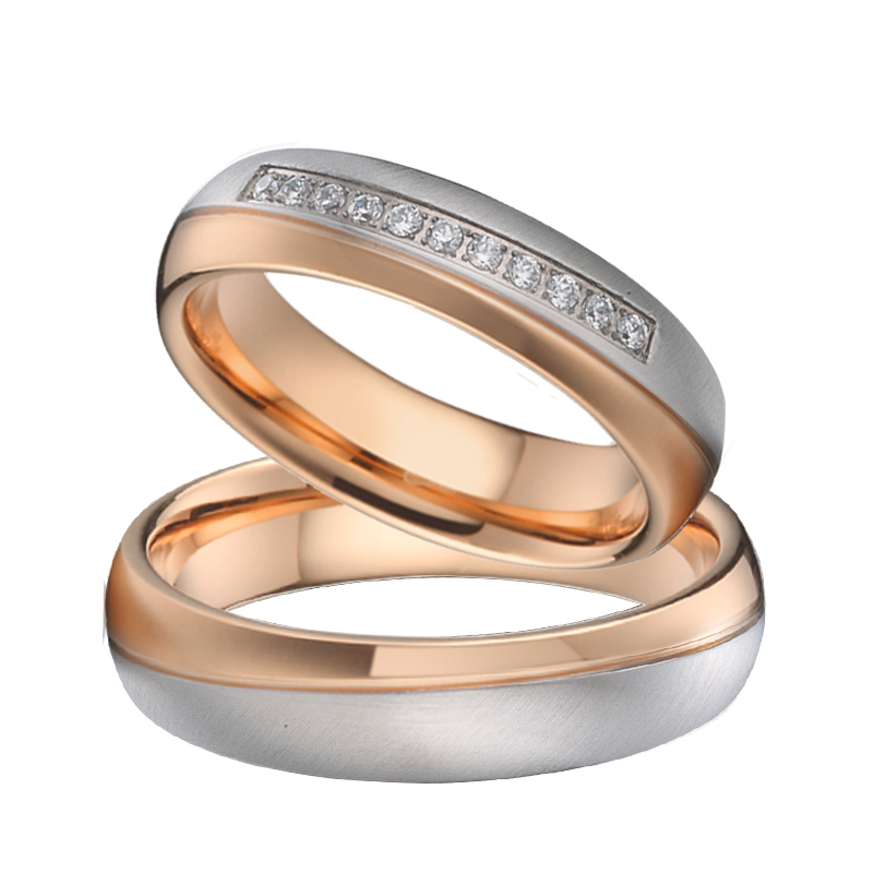 Couple Ring Set - Set di Anelli Nuziali Artigianali Placcati