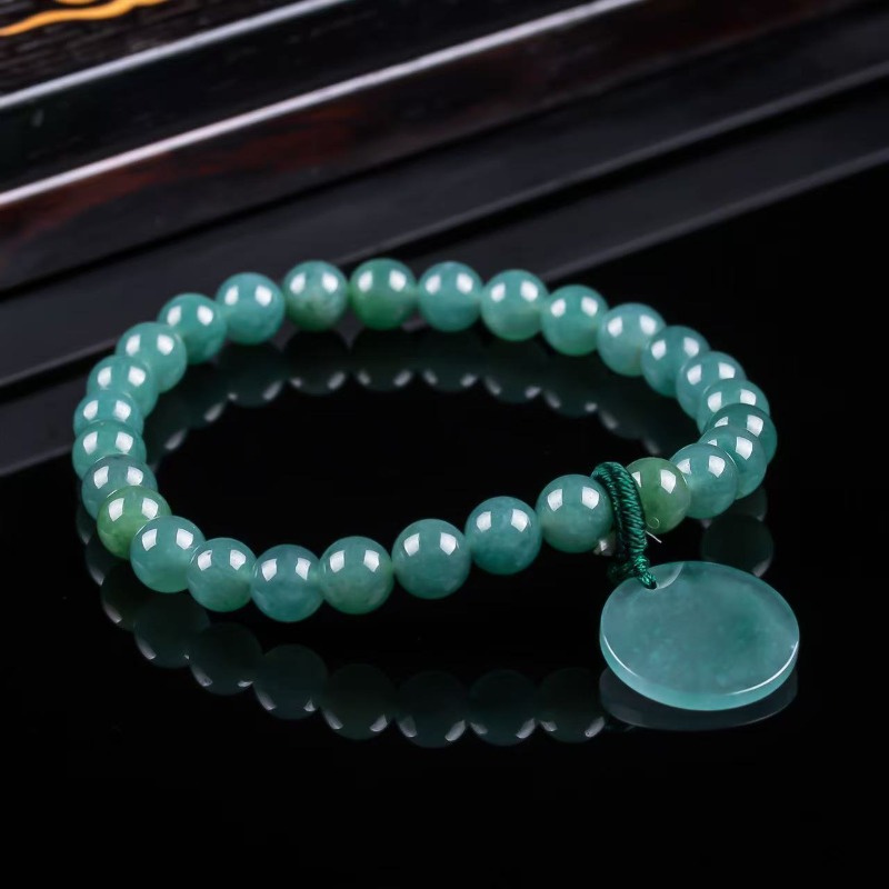 Jewelry & Watches Sp Z Oo Janów Lubelski - Bracciale in Giadeite Naturale Blu Acqua
