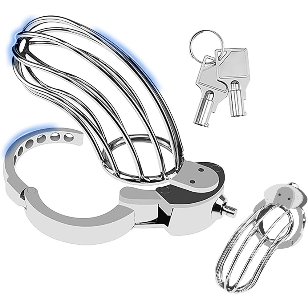 Couple Ring Set - Dispositivo di castità regolabile Push Lock
