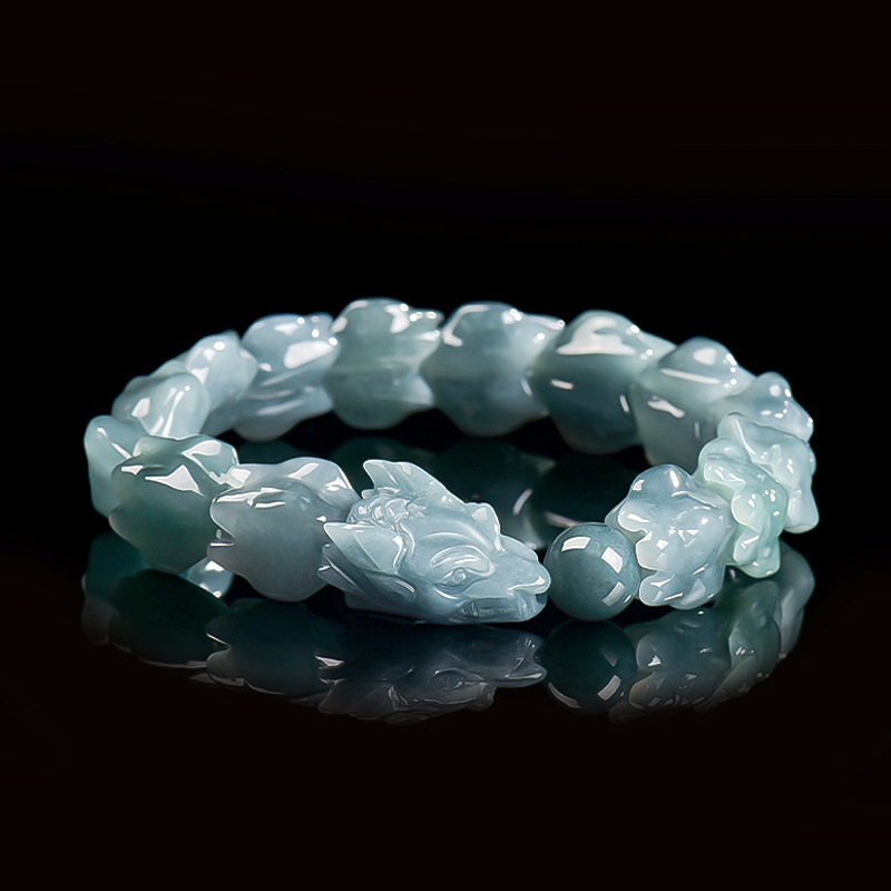 Jewelry & Watches Sp Z Oo Janów Lubelski - Bracciale Drago in Giadeite Birmana Blu,