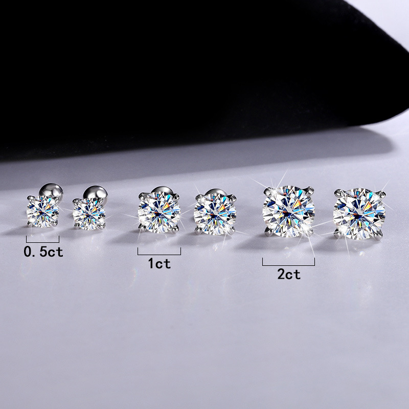 Orecchini Moissanite da 1/2 ca - Diamond Stud Earrings recensione e prezzo