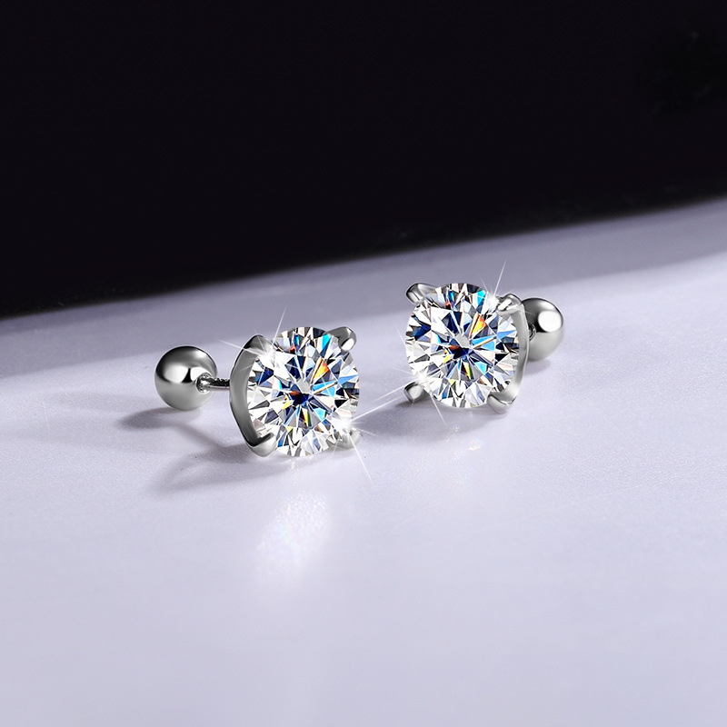 Orecchini Moissanite da 1/2 ca - Diamond Stud Earrings recensione e prezzo