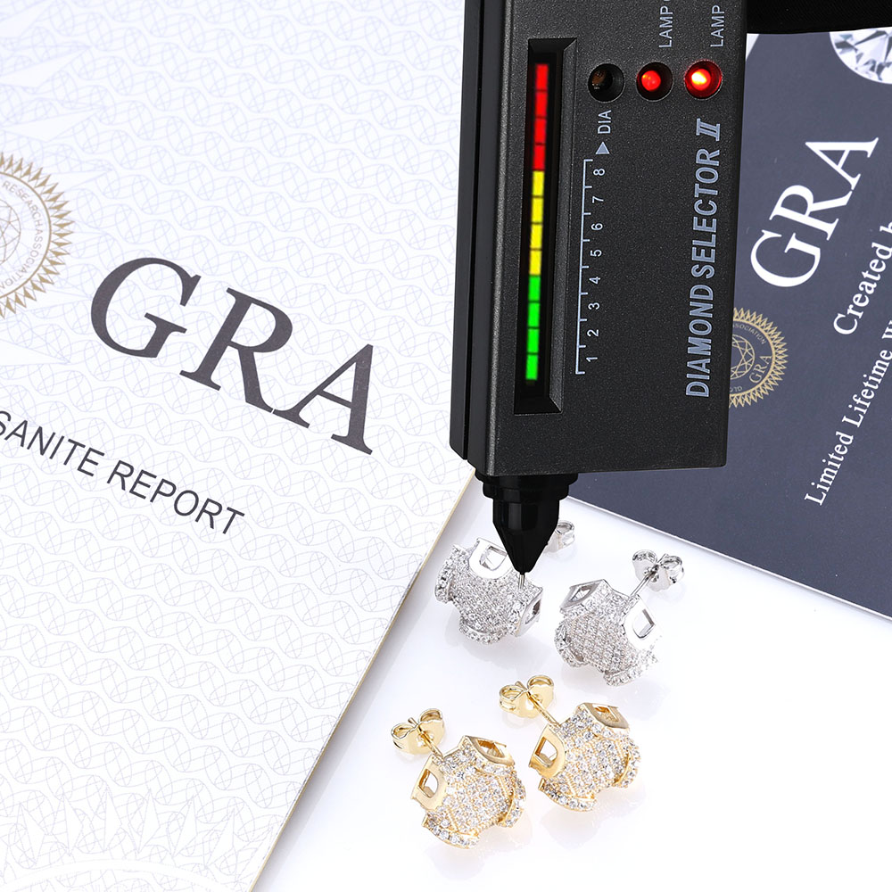 ESKEEM Fine Jewelry 12mm Iced  - Diamond Stud Earrings recensione e prezzo