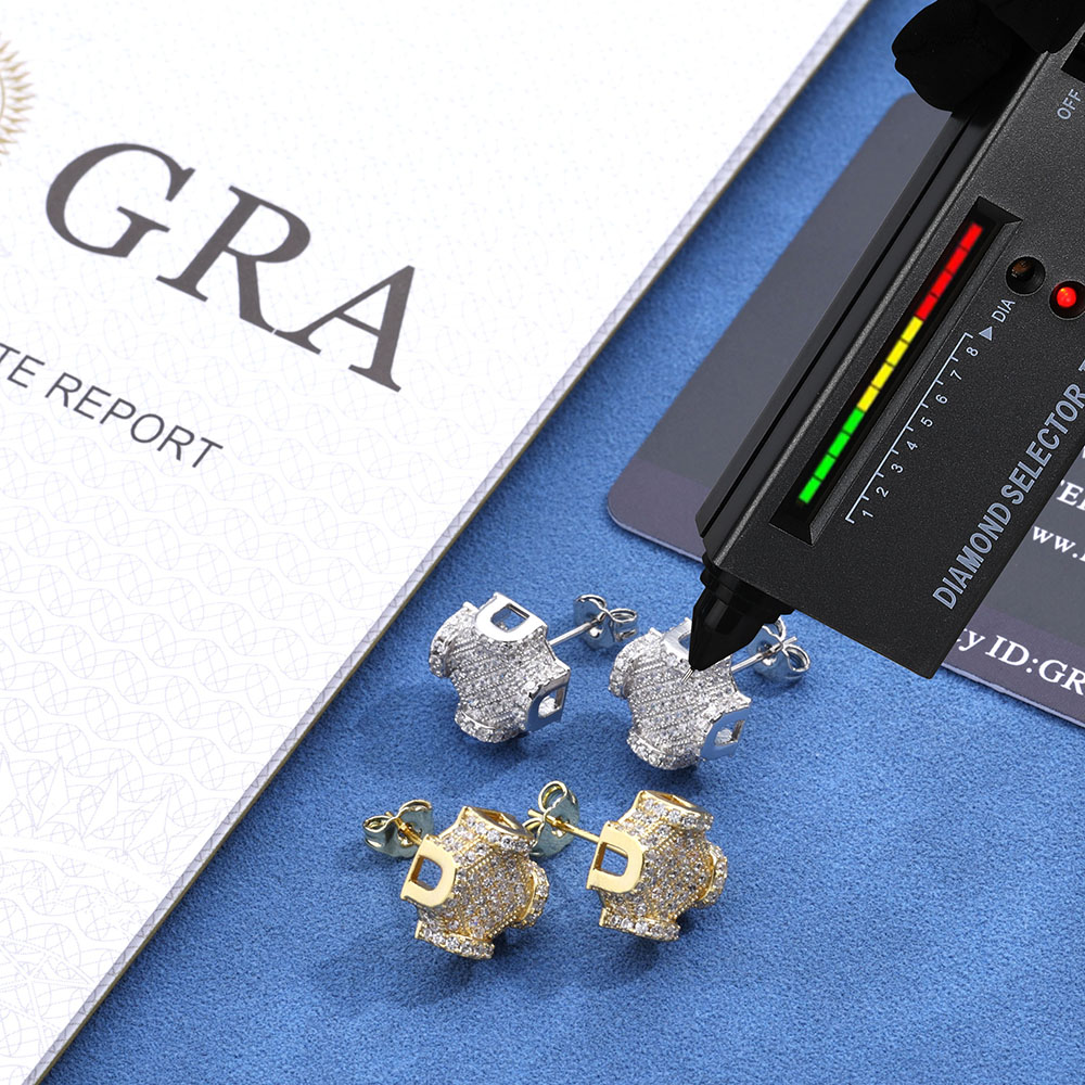 ESKEEM Fine Jewelry 12mm Iced  - Diamond Stud Earrings recensione e prezzo
